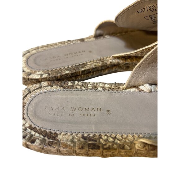 Snake-Print Tassel Slip-On Loafers By Zara Woman Size 7.5 - Picture 5 of 9